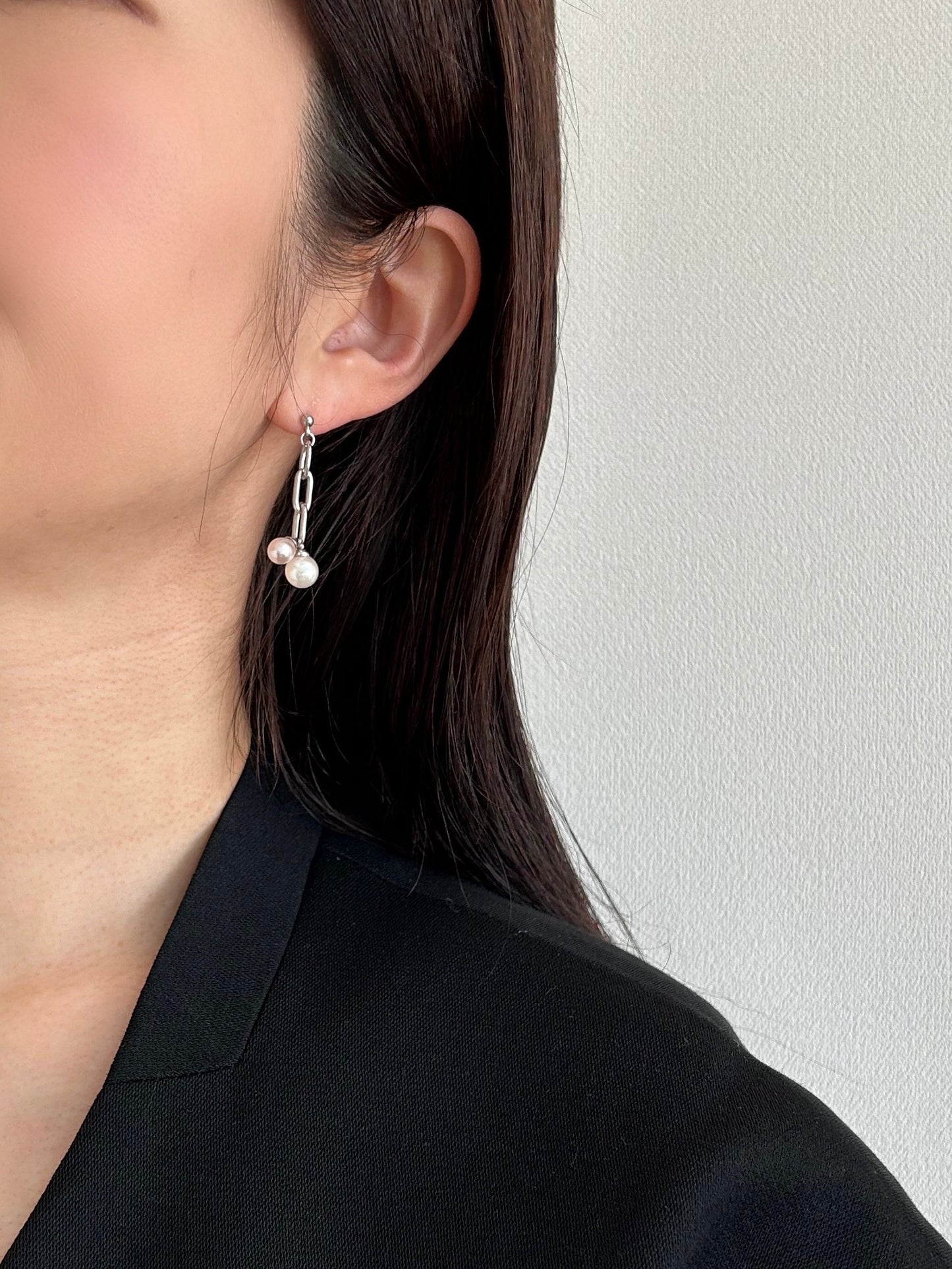 あこや真珠2粒 さくらんぼ ピアス