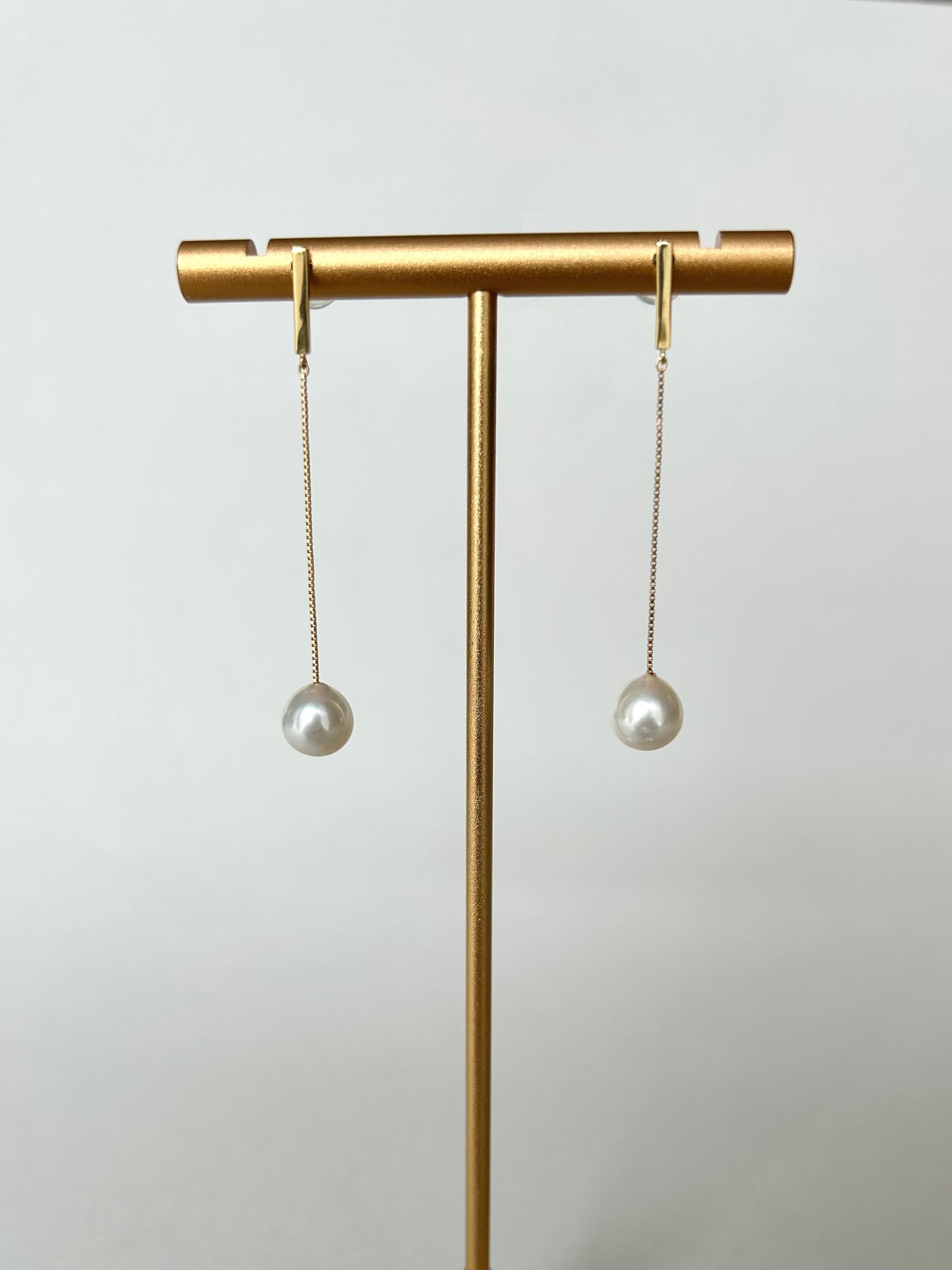 K18 あこや真珠7.5mm Bar&Chain