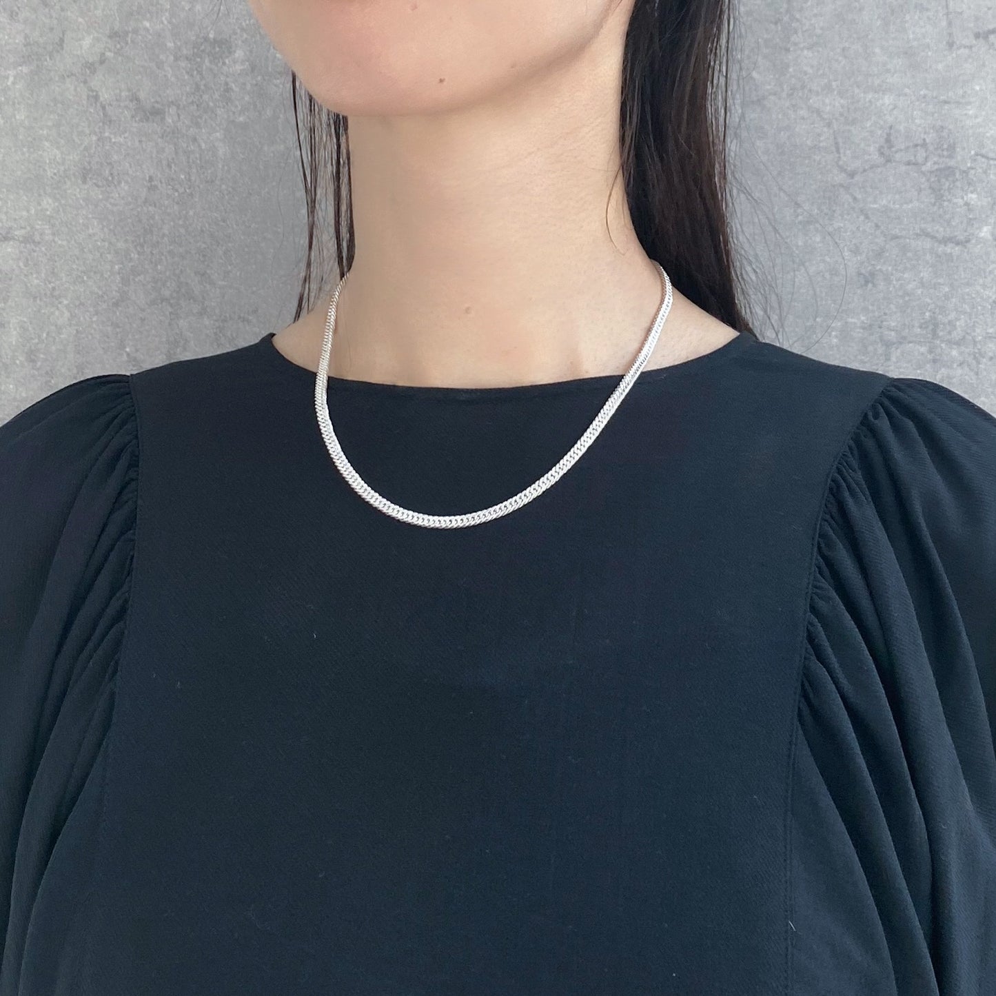 Wide Snake Chain Necklace 40cm